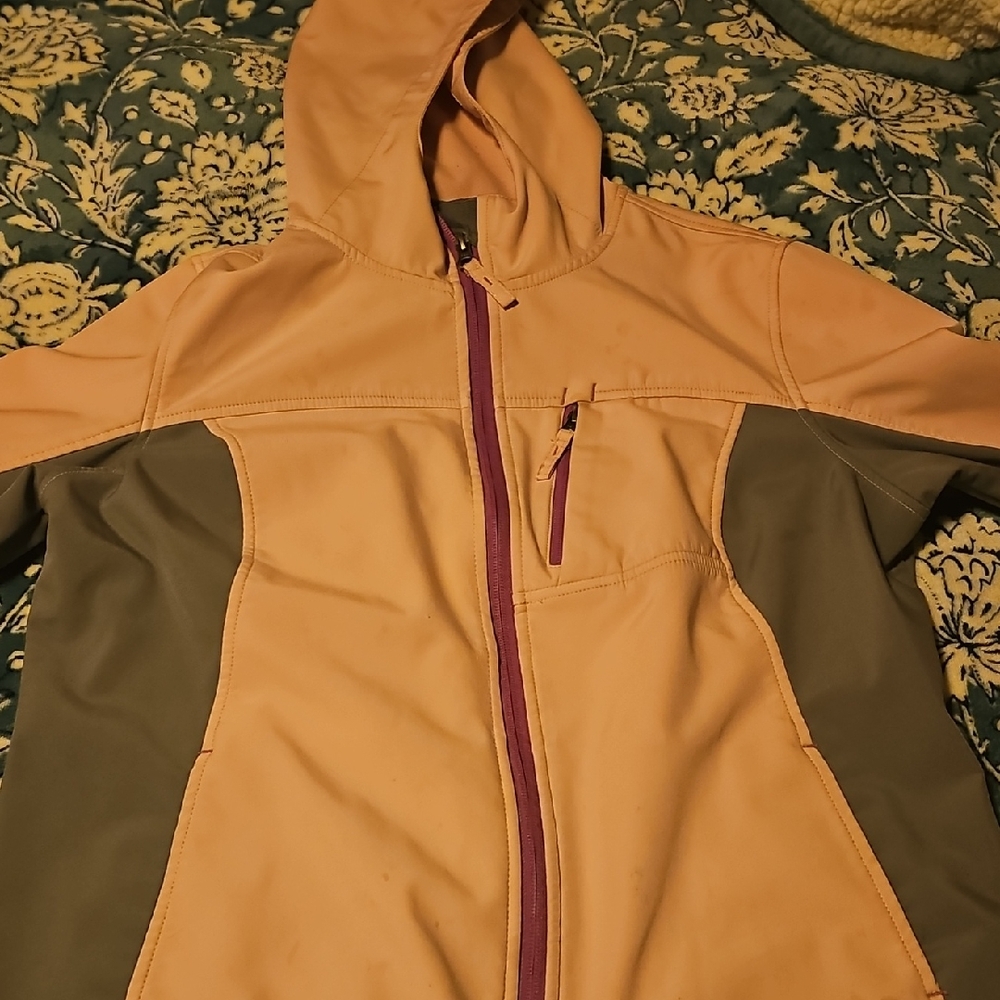 Women's Hooded Jacket - Pink and Gray
